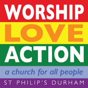 Worship-Love-Action rainbow logo
